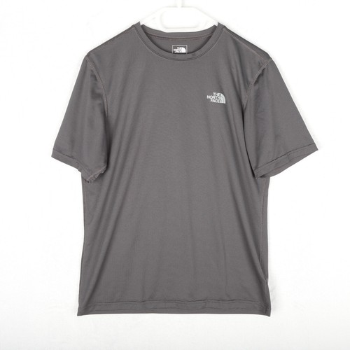 THE NORTH FACE T-Shirt Herren SMALL Grau Flashdry Logo Gym Laufen Fußball Wandern