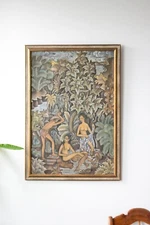 Old Balinese Painting Masterful Artist Unknown