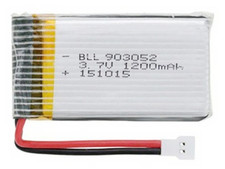 Batteria LiPo • 1s1p • 3,7V • 1200 mAh  • Connettore Walkera Molex