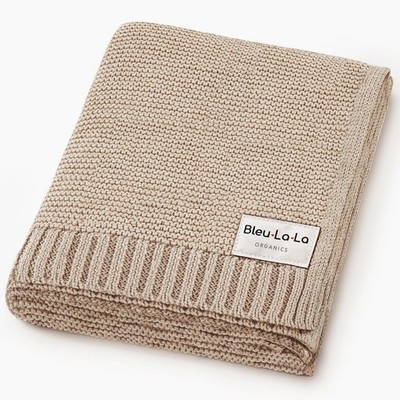 - 100% Organic Cotton Heritage Knit Textured Baby Quilt Blanket   Signature H...