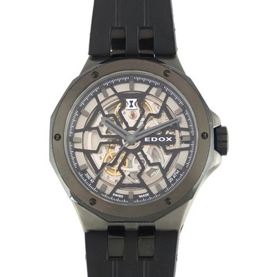 Edox Delfin Mecano Automatik Herren Skelettuhr Edelstahl aus Japan
