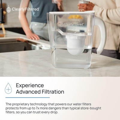 Clearly Filtered Water Pitcher - Targets 365+ Contaminants BPA
