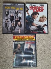 Double Feature Faster & The Mechanic, Knight and Day, Now You See Me Used DVDs