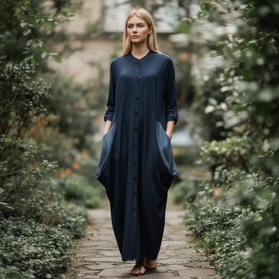 Heydari Dress Duster Cardigan one size Art-to-wear Lagenlook Boho AvantGarde