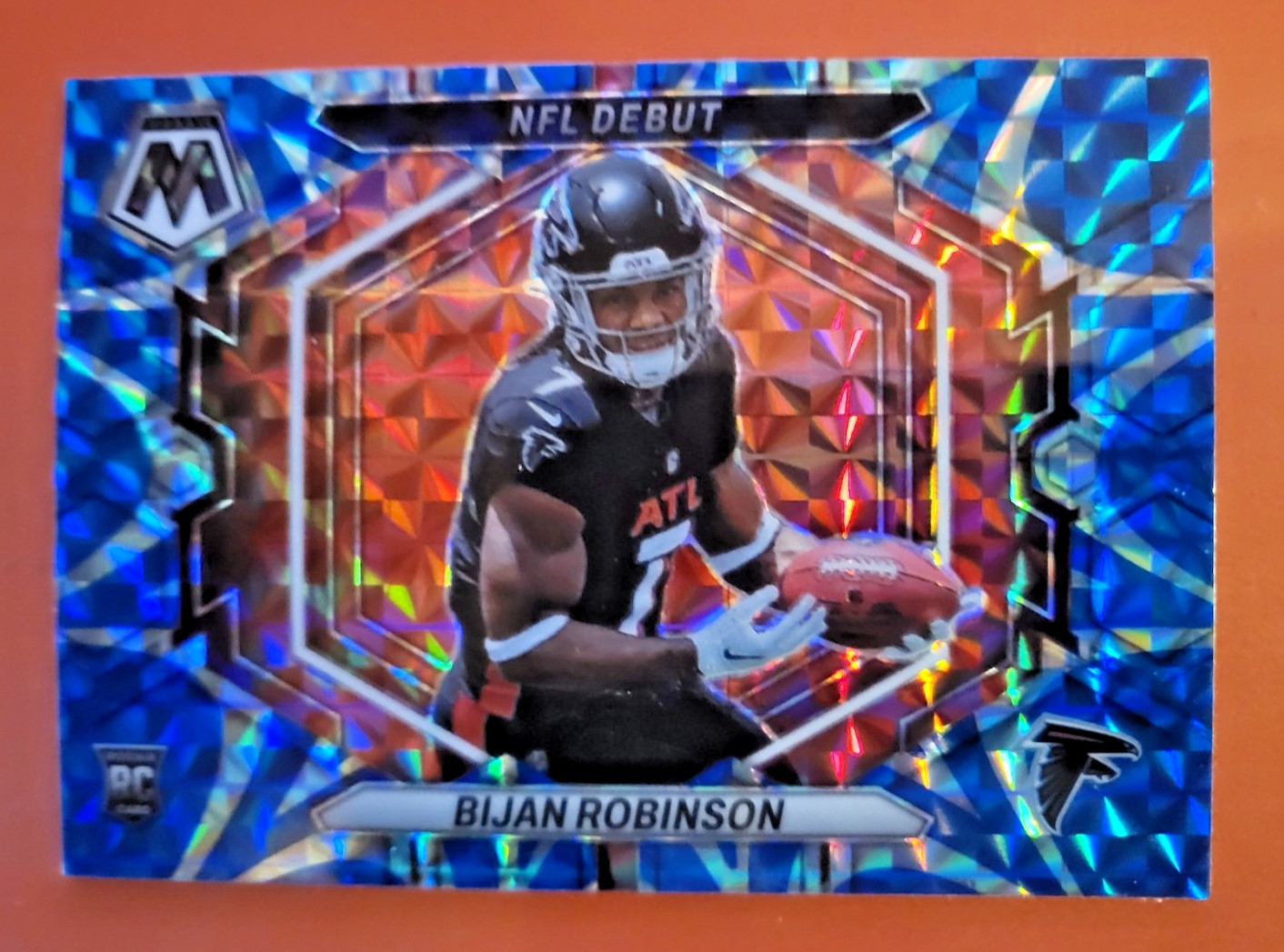 2023 Panini Mosaic #ND-9 Bijan Robinson Blue Reactive RC NFL Debut - Falcons