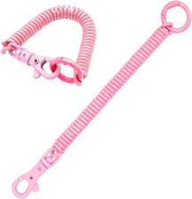 Spiral Coil Spring Keychain, Anti-Lost Key Chain Holder Lanyard Cord with Lobste