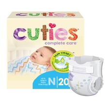 Cuties Complete Care Baby Diaper Newborn Up to 10 lbs. CDB000 25 Ct