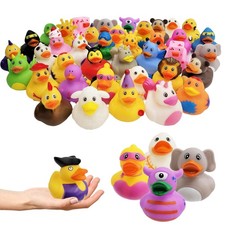 12-Pack Assortment Rubber Duck Toy Duckies for Kids, Bath Birthday