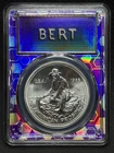 1985 Engelhard Prospector 1oz Silver Trader Bea BERT Label PCGS MS68