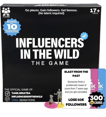 Influencers in the Wild The Game Social Media Board Game for 2-6 Players New NIB