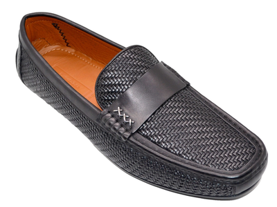00s Y2K ermenegildo zegna レザー ドライビングシューズ Ermenegildo Zegna Men's Black Leather Woven Driving Shoes Sz US