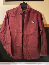 Woolrich men's long-sleeved brushed cotton button-front shirt, size M, excellent