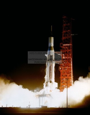 SATURN I ROCKET LAUNCH WITH PEGASUS II KENNEDY SPACE CENTER 1965 11X14 PHOTO