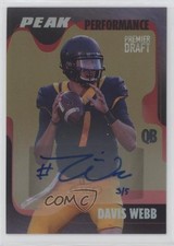2017 Sage Hit Peak Performance Platinized Gold 3/5 Davis Webb #PK-DaW Auto 2b2