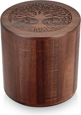 Small Urns for Human Ashes Keepsake 3.94 Acacia Wood Urn Mini Urns for Women