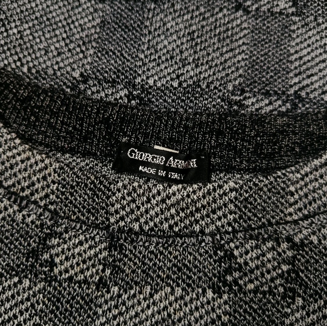 Giorgio Armani Vintage 80s Archive Women's Wool Grey Checked Vest Jumper 40-S