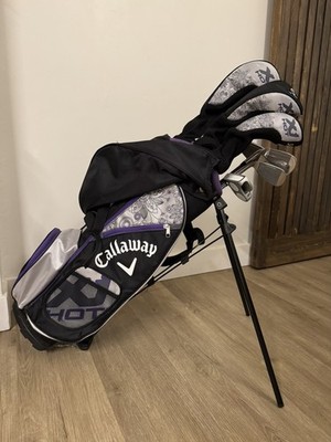 Callaway XJ Hot Complete Golf Set Girls 9-12 Purple 7pc w/ Bag - RH Youth Junior