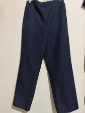 Mens Navy Blue Dress Pants Trousers Pleated Straight Leg Formal Slacks