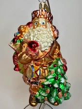 Radko Westward Ho Ho Ho Santa Through the Centuries Ornament 2003 8in America