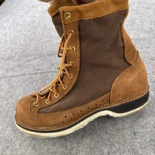 Danner Wading Boots Mens Brown Suede Mesh Felt Sole Fishing Lace Up Size Unknown