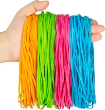 Sukh Large Rubber Bands - 120PCS Colored 7" Elastic Band, Extra Large, Bulk Set