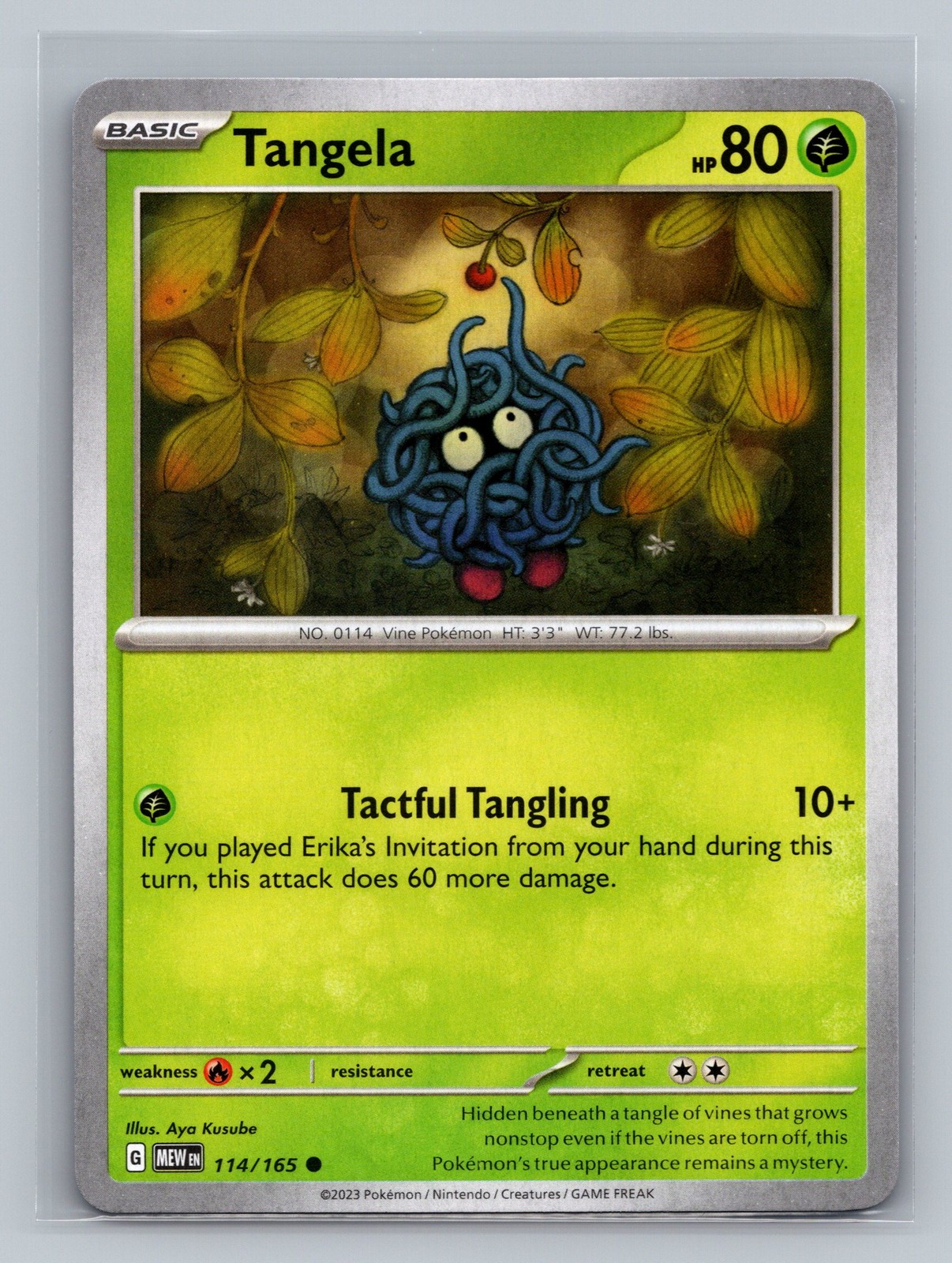 Pokémon TCG #114/165 Tangela SV: Scarlet & Violet 151 Normal Near Mint