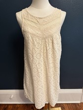 J Crew Sleeveless Lace Mini Dress 6 Ivory 