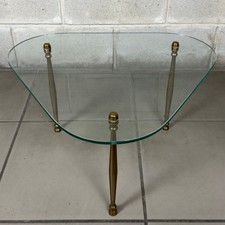 Tavolino Basso Fontana Arte Cristallo E Ottone Design Modernista Xx Sec.