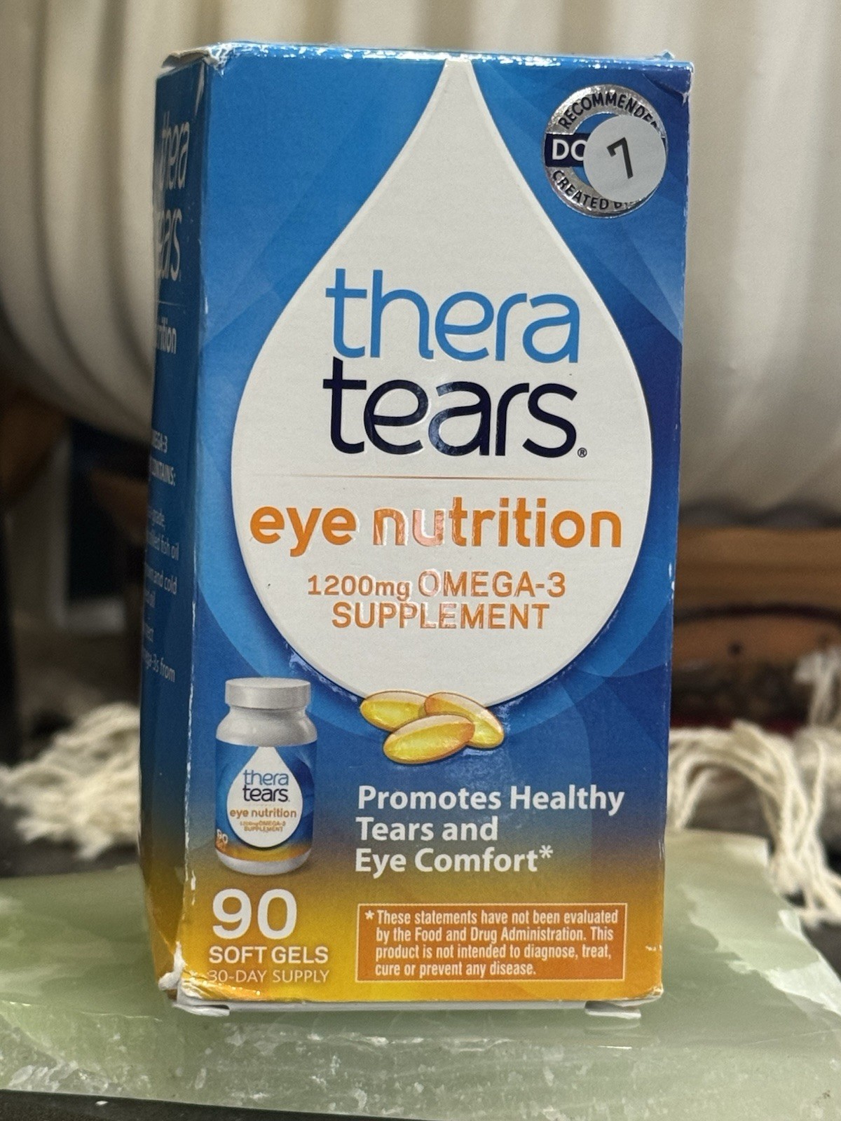 Thera Tears Eye Nutrition Therapy Omega-3 Supplement Softgel