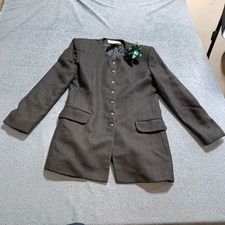 Rena Rowan For Saville Womens Gray Skirt Suit Set Size 10 Outdoor