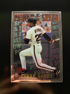 BARRY BONDS Nice 1996 Topps Mystery Finest Power & Speed M13 SF Giants