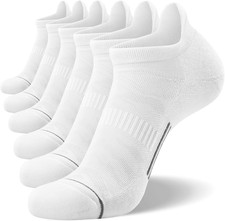 6 Pack Men's Ankle Running Socks Low Cut Cushioned Athletic Sports Socks 7-9/9-1