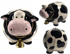 OBO 💵🐮💲CHA CHING 💵🐮MOO MOO 🐮 SOOOOO ADORABLE CUTE Cow Piggy Bank 🐮 BOVINE
