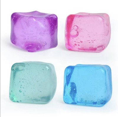 1 Piece Squishy Stress Cube, Super Durable, Pink, Blue, Purple