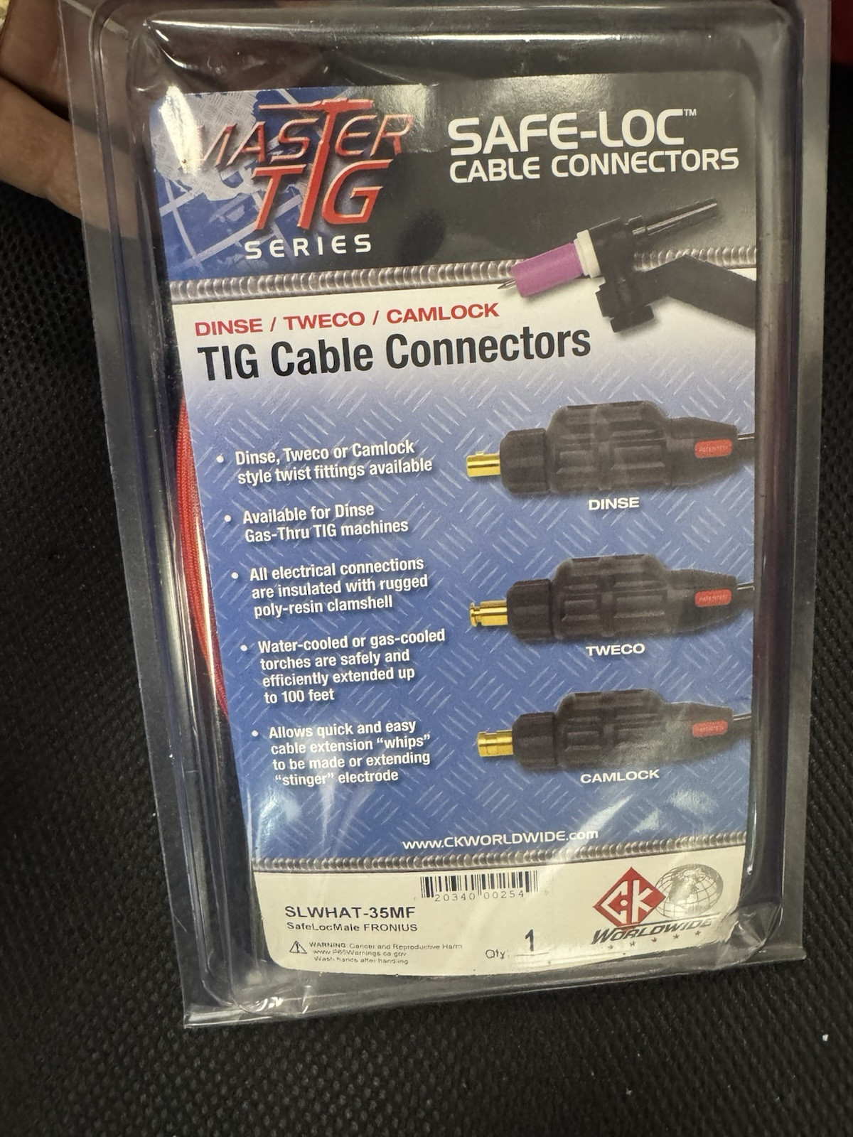 Tig Cable Connector SLWHAT-35MF