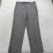 Nautica Mens E005-ANCHOR Bi-Stretch Performance Dress Pants Light Grey 34x30 NEW