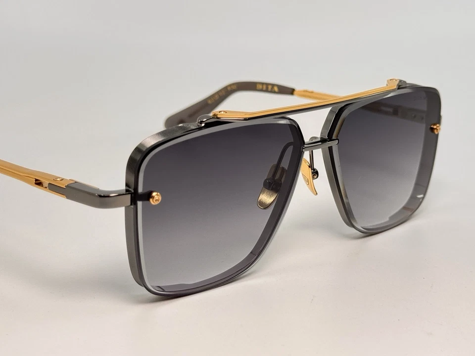 Gafas de sol Dita Mach Six DTS121-62 titanio dorado marco de metal gris degradado lentes Foto 3 de 4