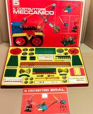 "meccano" Bral 5 anni 70/80 - 394 pezzi di 59 tipi. Verificato, 100% completo