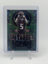 2025 Panini Select #5 Drake London On Target Green Lazer Prizm #3/5!! RARE HIT