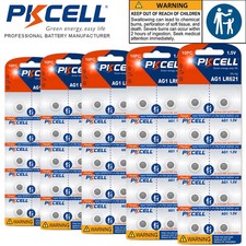 50 pcs AG1 SR60 LR621 364 164 SR621 1.5V Alkaline Battery Watch Batteries pack