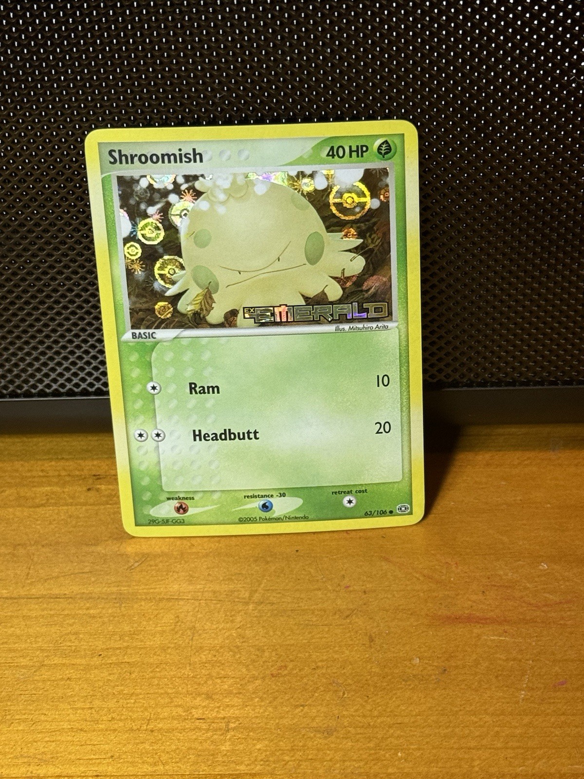 Shroomish 63/106 Ex Emerald Reverse Holo NM-