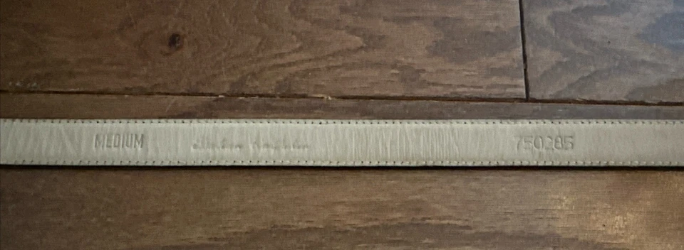 Cinturón vintage Robert Lee Morris chapado en oro y piel de becerro negra talla mediana Foto 4 de 4