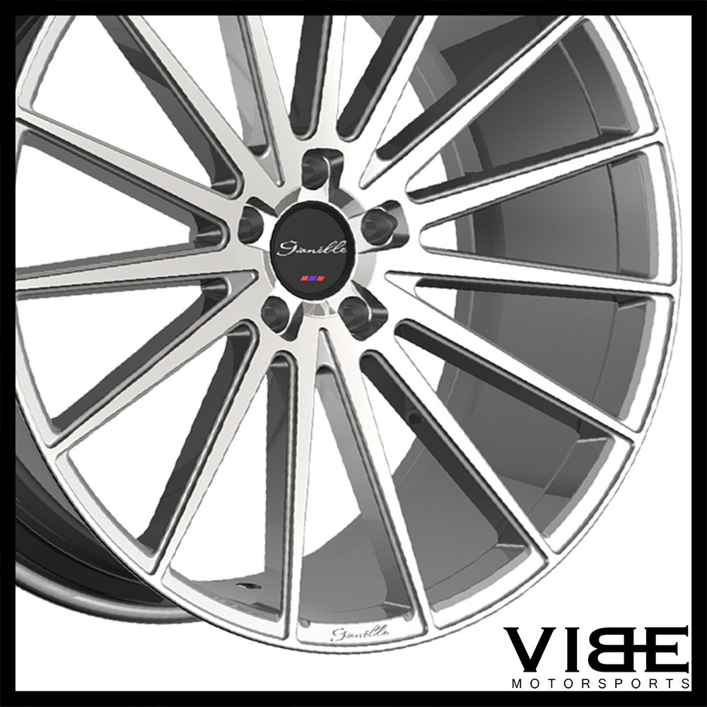 22" GIANELLE VERDI SILVER CONCAVE WHEELS RIMS FITS MASERATI GHIBLI