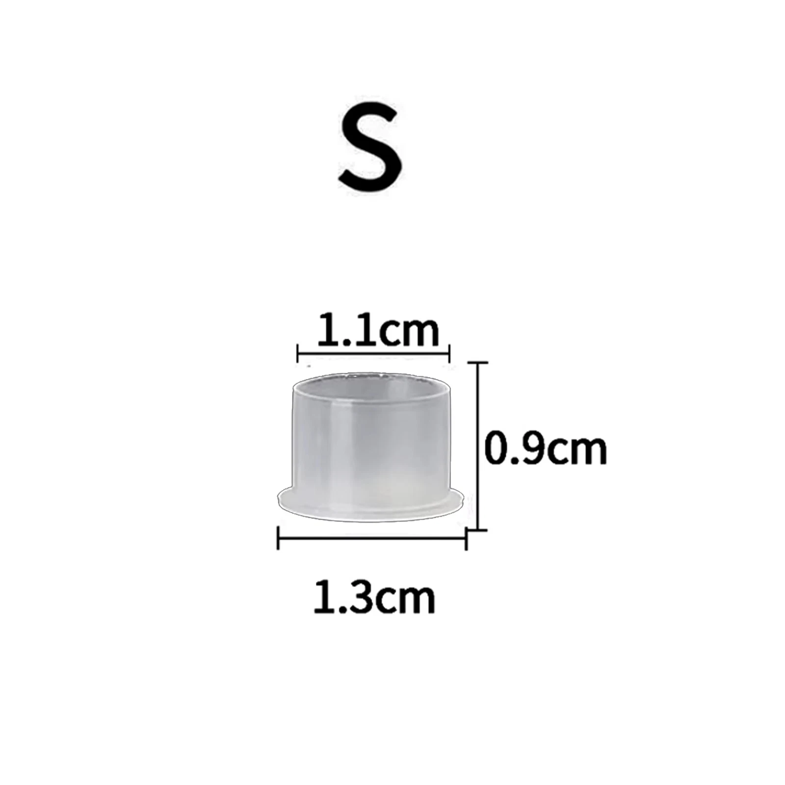 100PCS POSEIDON Disposable Tattoo Ink Cups with Base Clear Pigment Holder Caps image 1