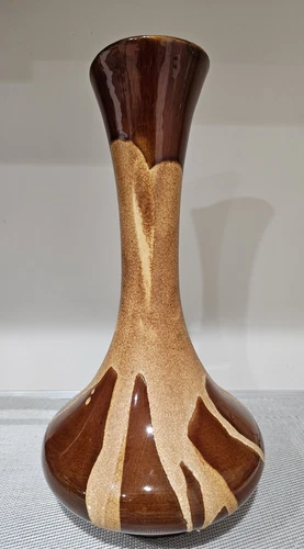 Royal Haeger Brown Lava Drip Glaze Textured  Pitcher 12" MCM