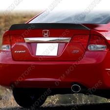 For 06-11 Honda Civic 8th Gen Sedan Primer Black Rear Trunk Spoiler Wing W-power