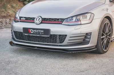 Lèvre avant V.2 pour VW Golf 7 GTI GTD brillant aileron avant Maxton Design... - Photo 1/4