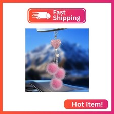 Pink Bling Car Accessories Interior For Women - Girly Crystal Car Rearview Mirro
