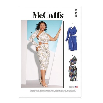 McCall's Women's Dresses Sewing Pattern Kit, Design Code M8331, Sizes 20-28W