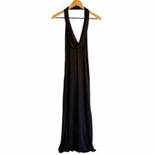 Vintage Jessica McClintock for Gunne Sax Cowl Neck Halter Maxi Dress Size 9